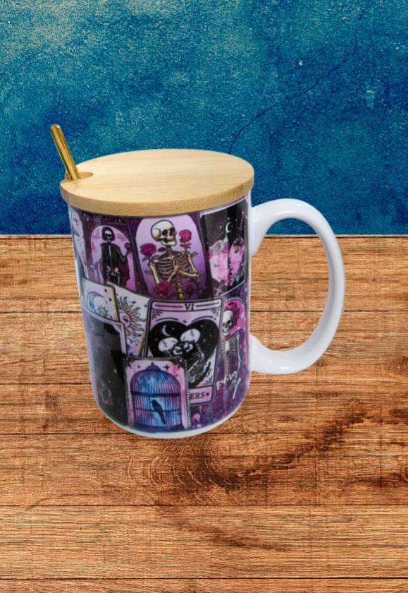 15 oz, Mug with Spoon and Lid Sublimated