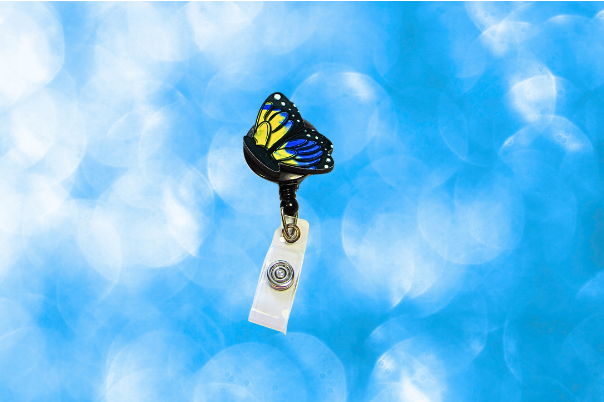 MDF-Butterfly Shaped Sublimated Badge Reel