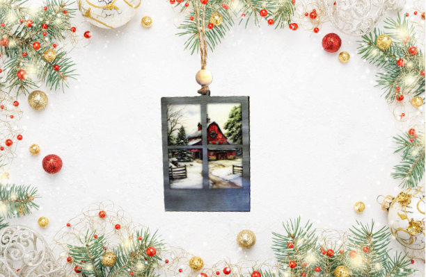 Window Shaped Sublimated Ornament