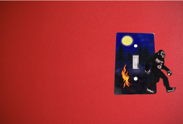 Big Foot Shaped Sublimated Light Switch Cover