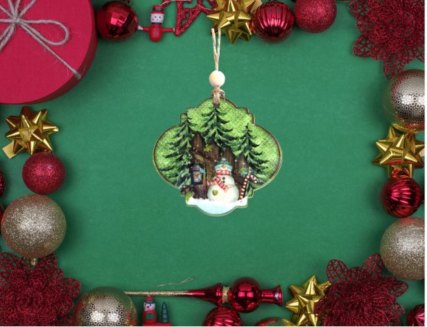 Bulb Shaped Sublimated Christmas Ornament