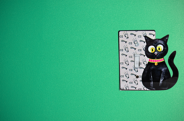 Cat Shaped Sublimated Light Switch Plate