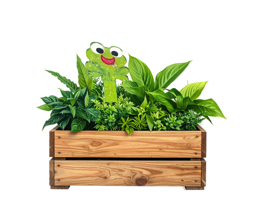Acrylic- Frog Shaped Sublimated Garden Stake