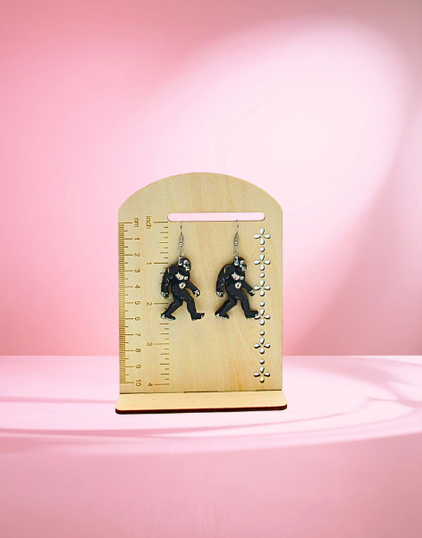 MDF-Big Foot Shaped Sublimated Earrings 1.5 inch