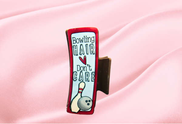 MDF-Large Sublimated Hair Claw Clip Bowling