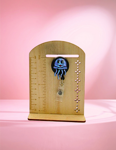MDF-Jellyfish Shaped Sublimated Badge Reel