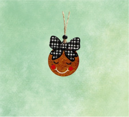 Ball with Bow Shaped Sublimated Ornament
