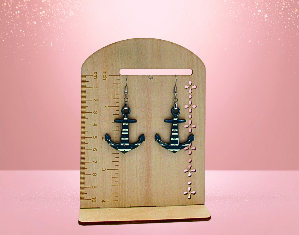 MDF-Anchor Shaped Sublimated Eattings 1.5 Inch