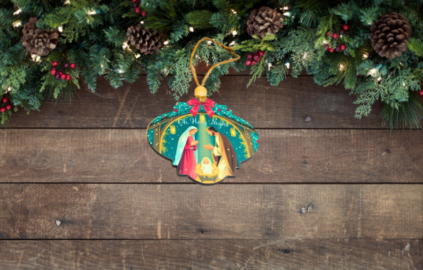 MDF-Bulb Shaped Sublimated Christmas Ornament