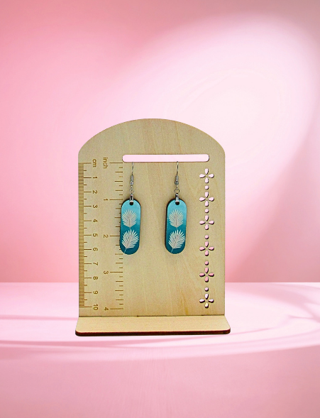 MDF-Oval Bar Shaped Sublimated Earrings 1.5 inch