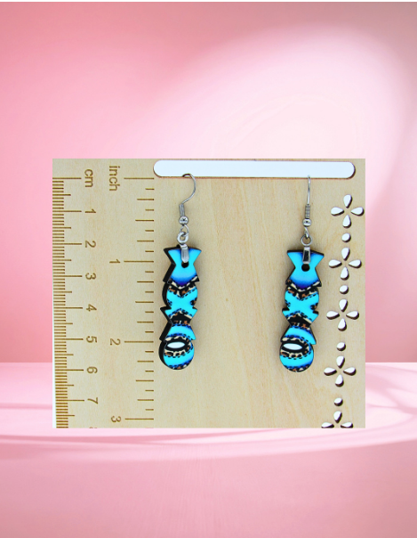 MDF-XXO Shaped Sublimated Earrings 1.5 inch