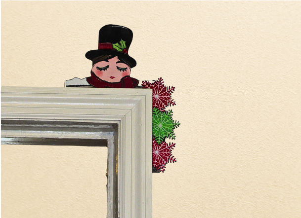 Caroler Shaped Sublimated Corner Sitter