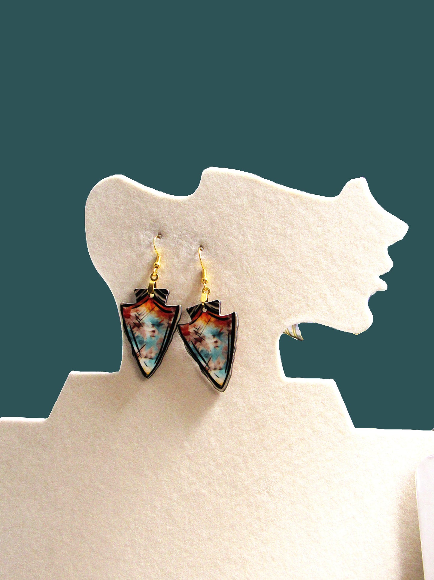 Arrow Head Shaped Sublimated Earrings