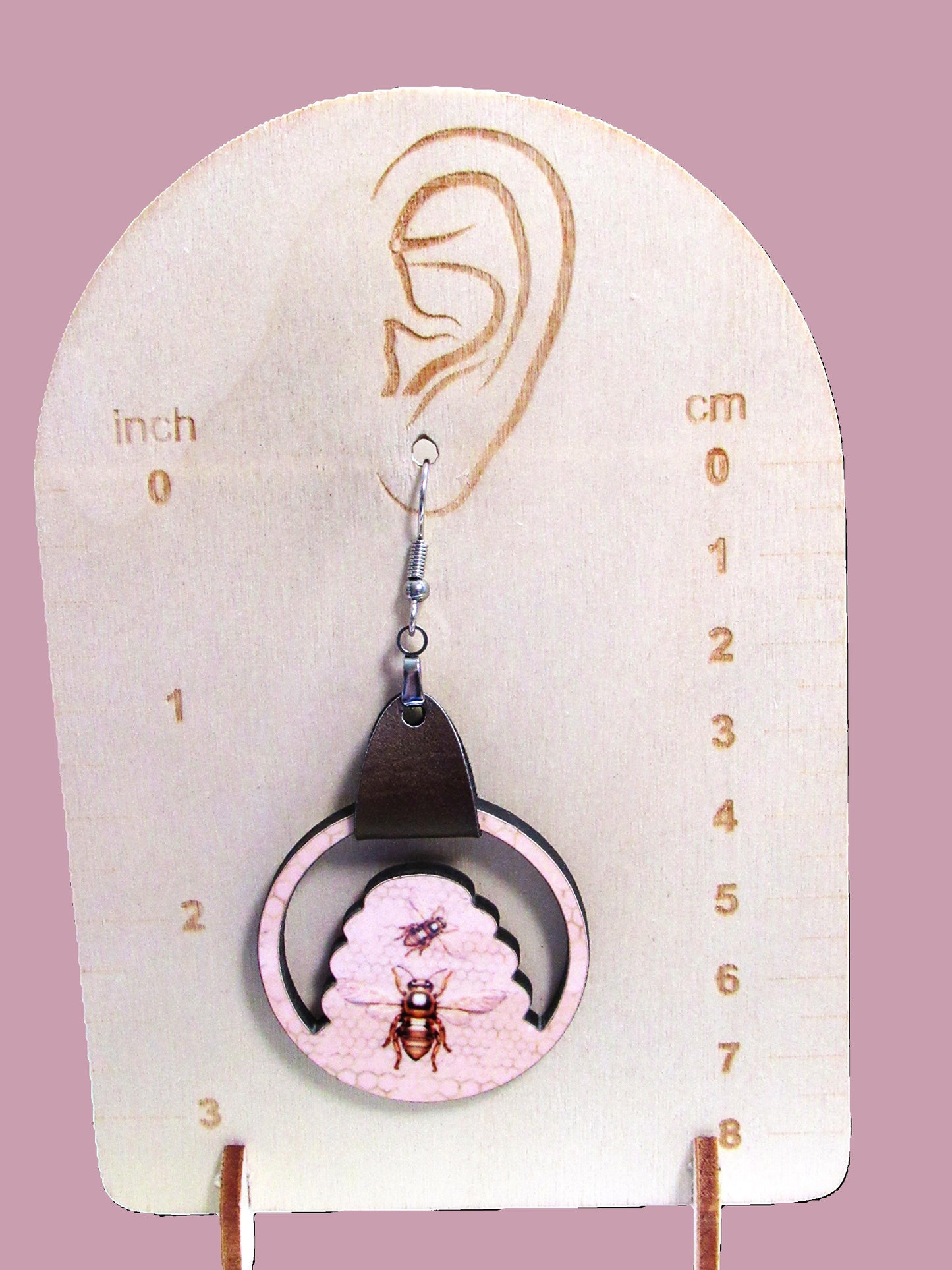 Beehive Shaped Sublimated Earrings