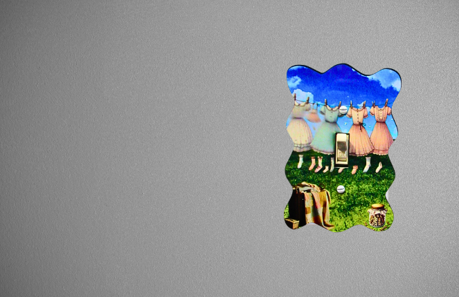 MDF-Wavy Edge Shaped Sublimated Switch Plate Cover