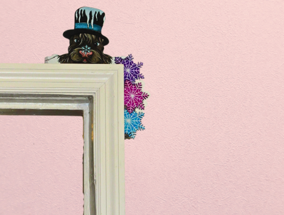 Cow Shaped Sublimated Corner Sitter