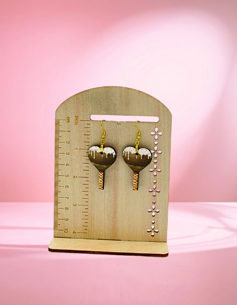 MDF-Sucker Shaped Sublimated Earrings 1.5 inch