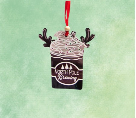 Reindeer Cup Sublimated Ornament