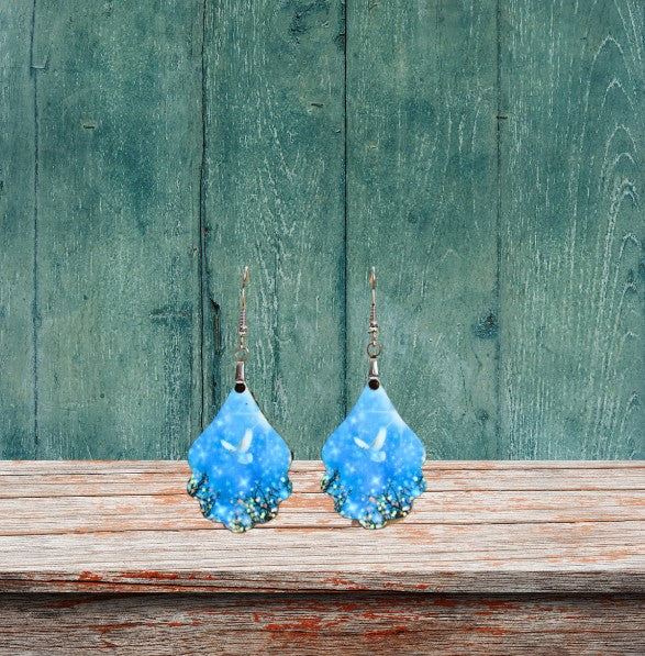 Fancy Teardrop Shaped Sublimated Earrings