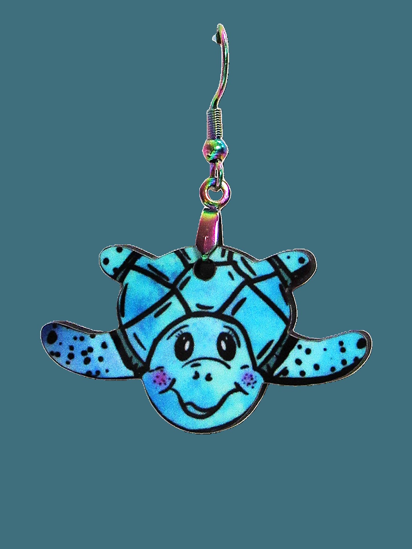 Sea Turtle Shaped Sublimated Earrings