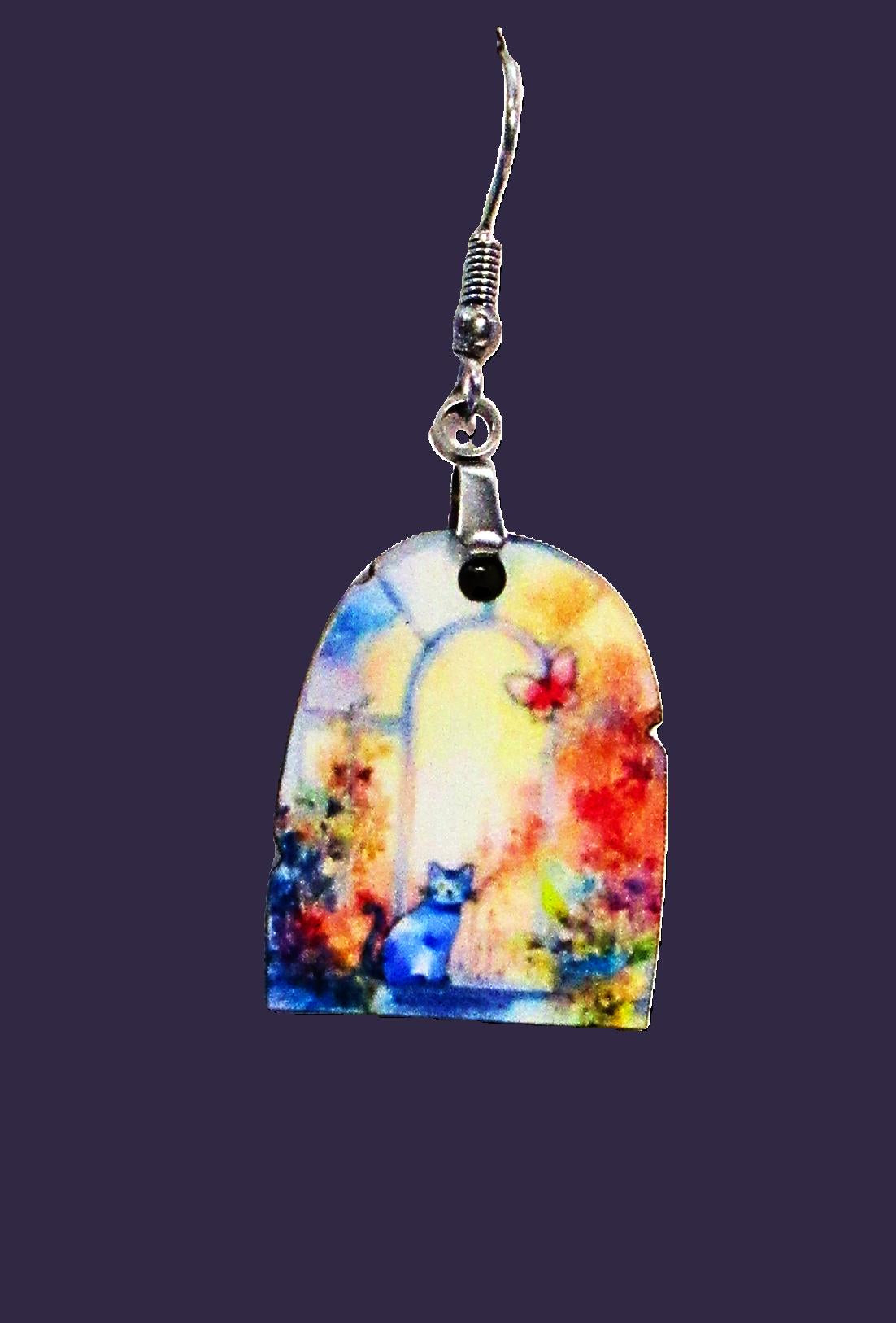 Fairy Door Shaped Sublimated Earrings
