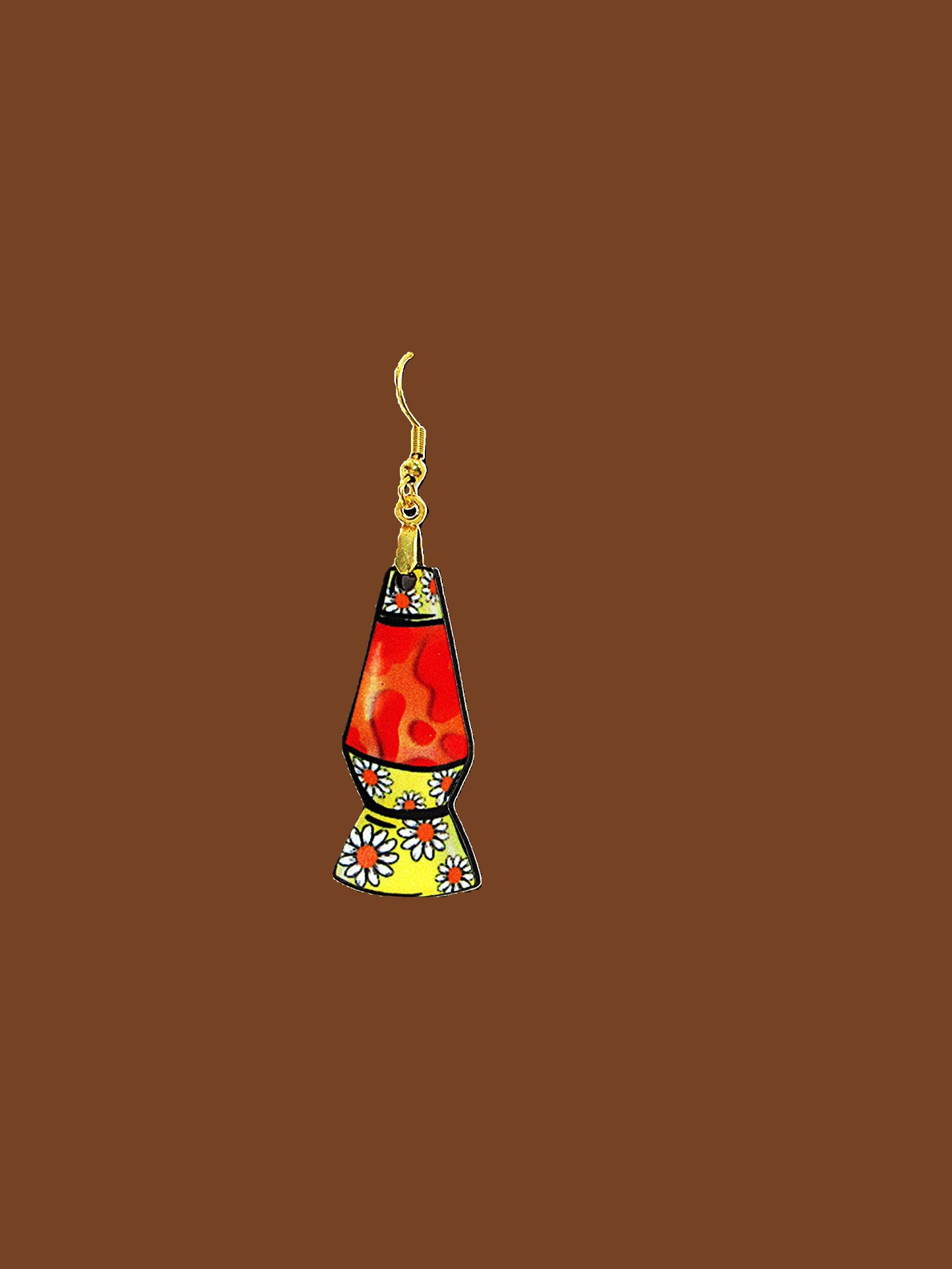Lava Lamp Shaped Sublimated Earring 1.5 inch