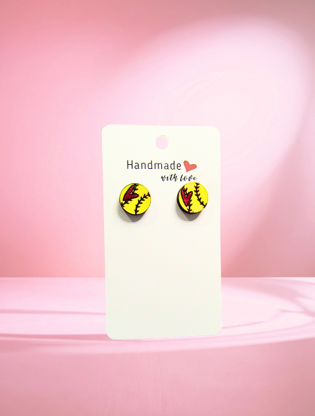 MDF-Round Shaped Stud Sublimated Earrings (Sport)