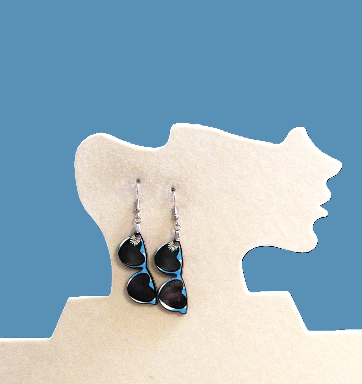 Sunglass Shaped Sublimated Earrings