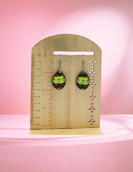 MDF-Egg Shaped Sublimated Earrings 1 inch