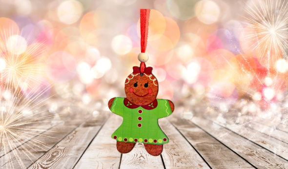 Gingerbread Girl Shaped Sublimated Ornament