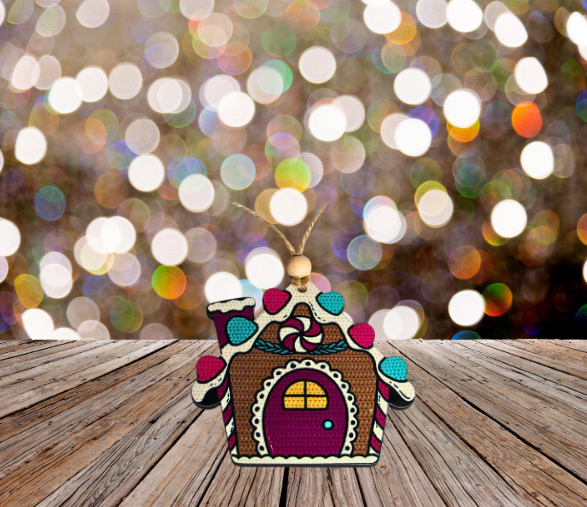 Gumdrop House Shaped Sublimated Ornament