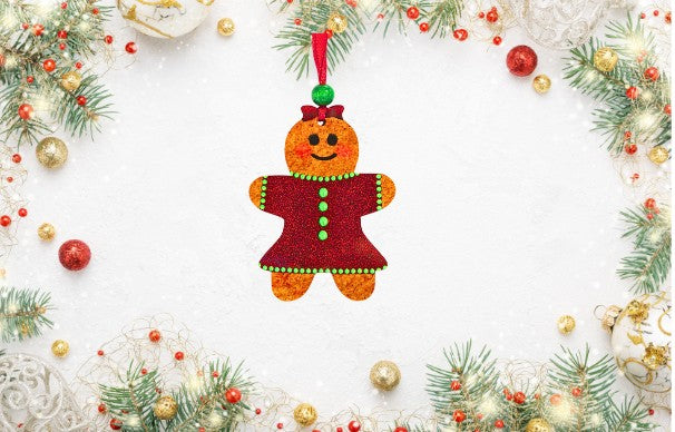 Gingerbread Girl Shaped Sublimated Ornament