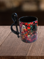 11 oz. Colored Sublimated Mug with Spoon