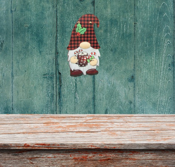 Gnome Shaped Sublimated Door Hanger