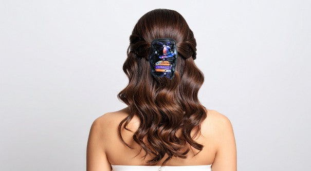 Double Comb Hair Clip With Sublimated Interchangeable Charms