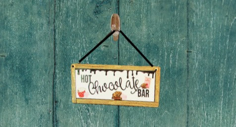 Hot Chocolate Themed Sublimated Wall/Door Hanger