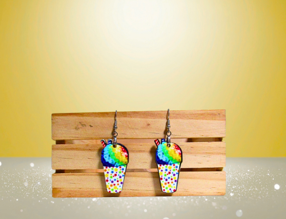 MDF-Ice Drink Shaped Sublimated Earring 1.5 inch