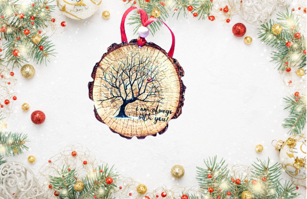 Wooden Slice Sublimated Ornament