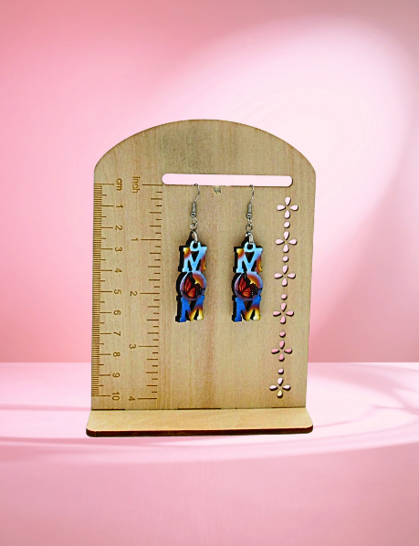 MDF-Mom Shaped Sublimated Earrings 1.5 inch