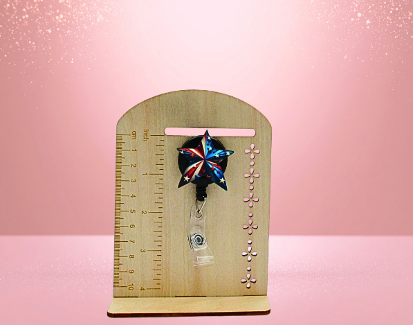 MDF-Star Shaped Sublimated Badge Reel