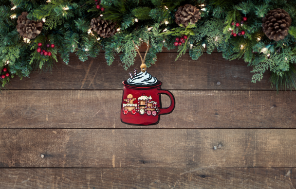MDF - 3 INCHES - Coffee Mug Shaped Sublimated Ornament