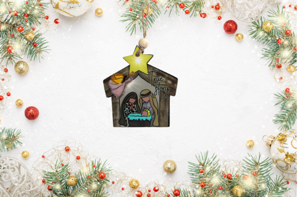 Nativity Shaped Sublimated Ornament