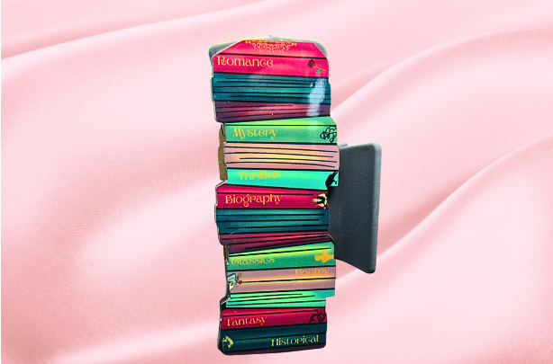 MDF- Stacked Book Shaped Sublimated Hair Clip