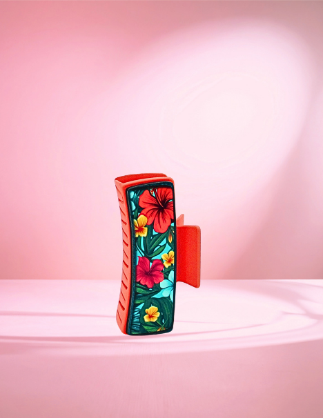 MDF-Large Sublimated Hair Claw Clip (Tropical Floral)