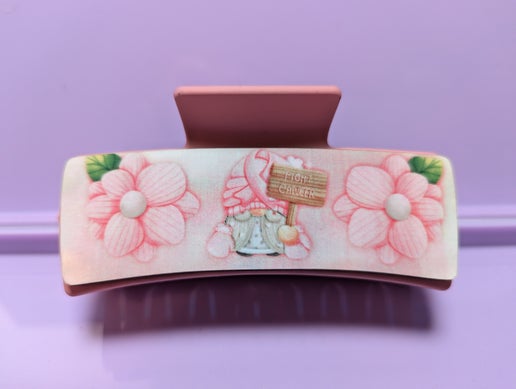 Breast Cancer Sublimated Hair Clip Large