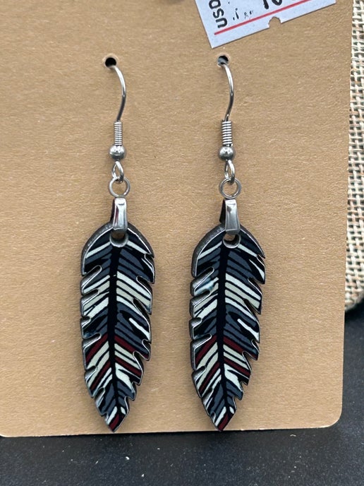 Feather Shaped Sublimated Earrings