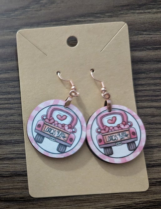 Round Shaped Sublimated 1 inch Earrings