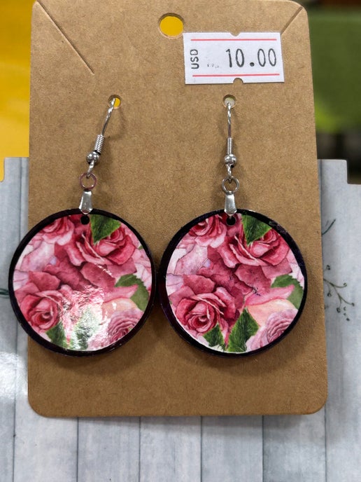 Round Shaped Sublimated 1 inch Earrings