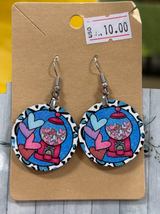 Round Shaped Sublimated 1 inch Earrings