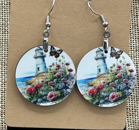 Round Shaped Sublimated 1 inch Earrings